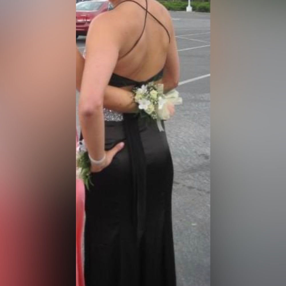 Black prom dress with beading